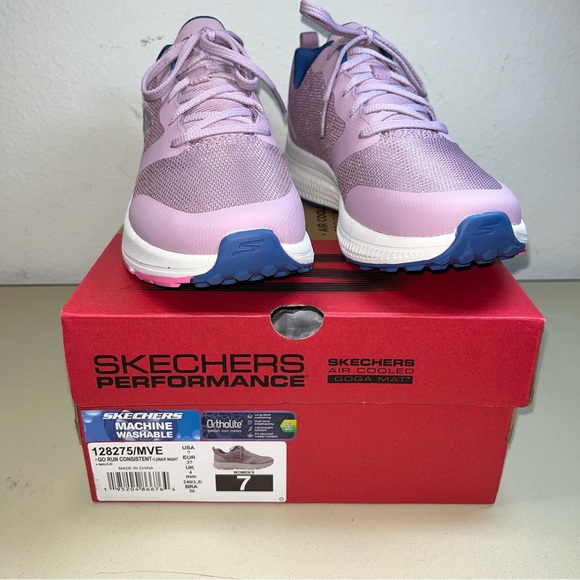Skechers Women's Go Run Consistent Lunar Night Sneakers Size 7 Ortholite Mauve - Picture 7 of 8